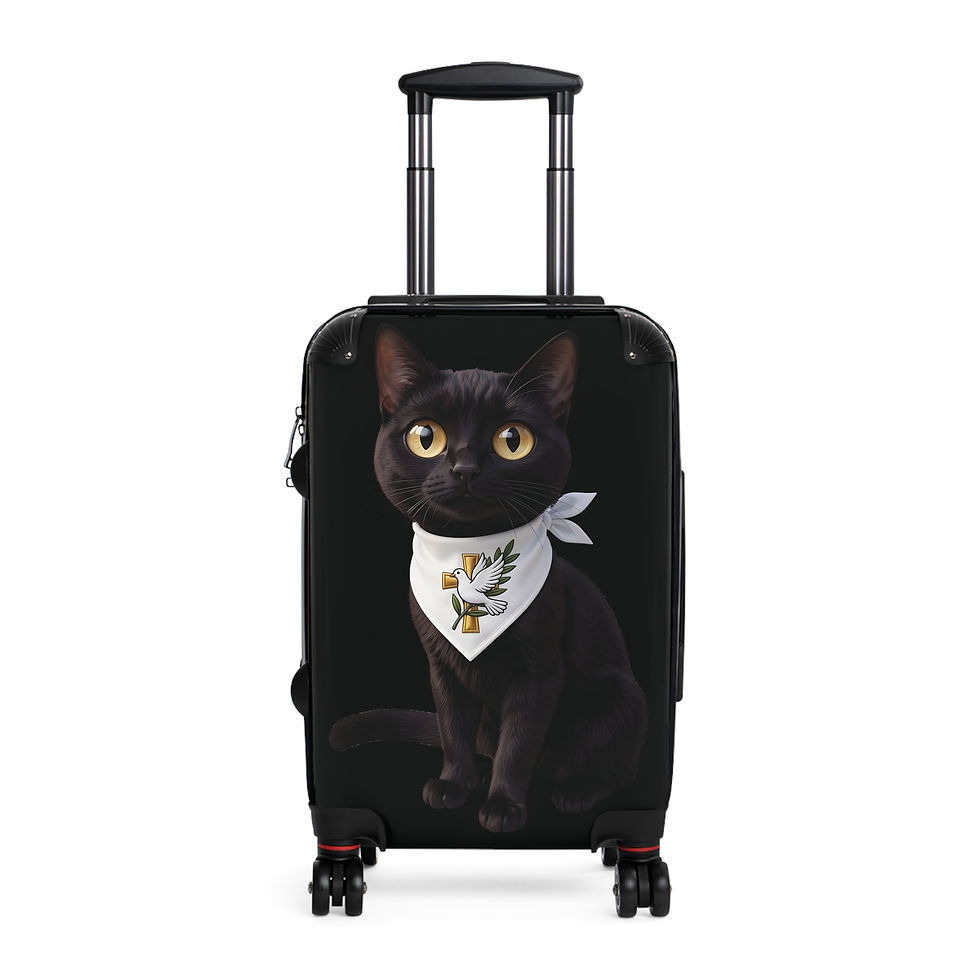 Thumbnail: Mr. Morris Cat-Themed Carry-On Hardshell Suitcase