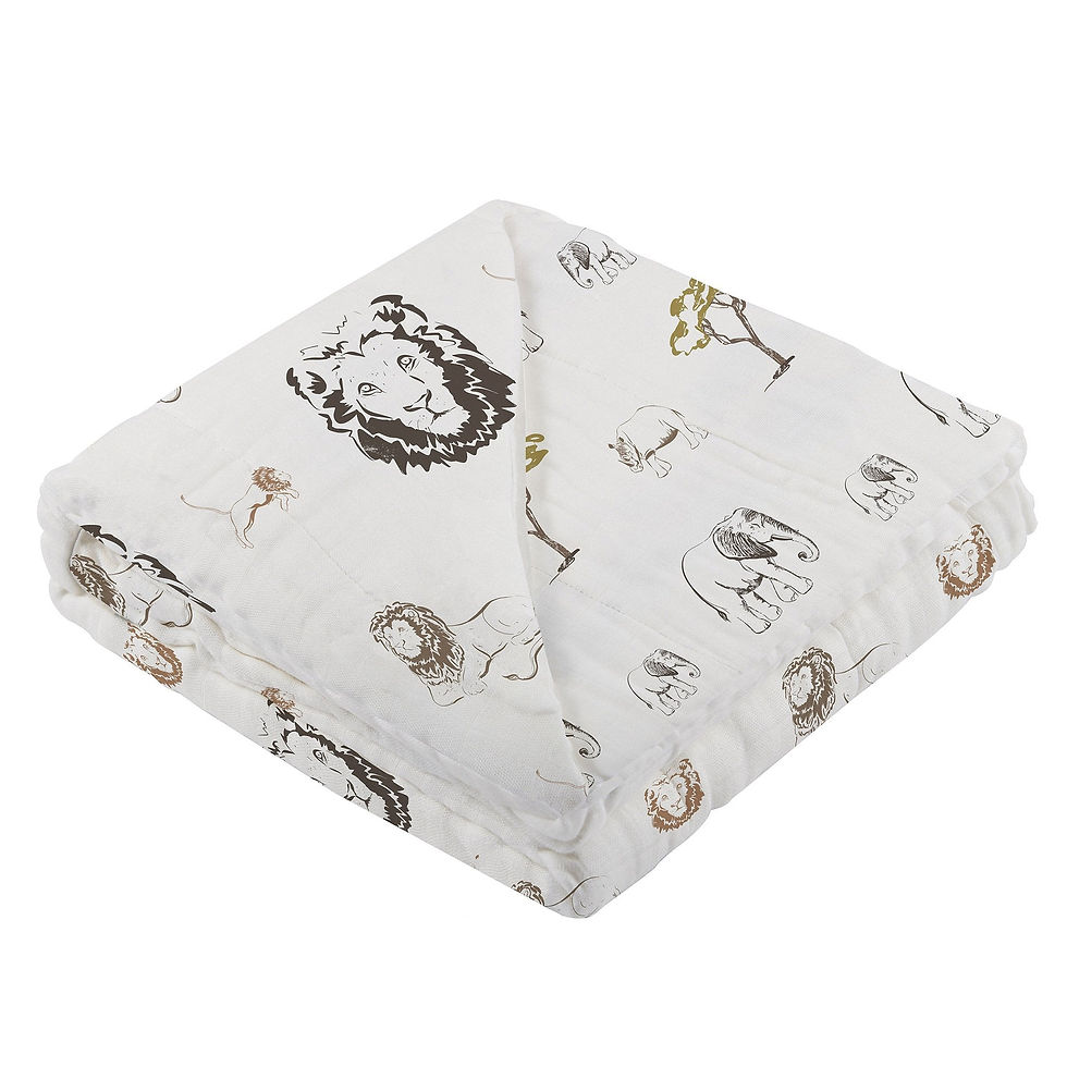 Thumbnail: Hear Me Roar Lion, Rhinos, and Elephants Blanket