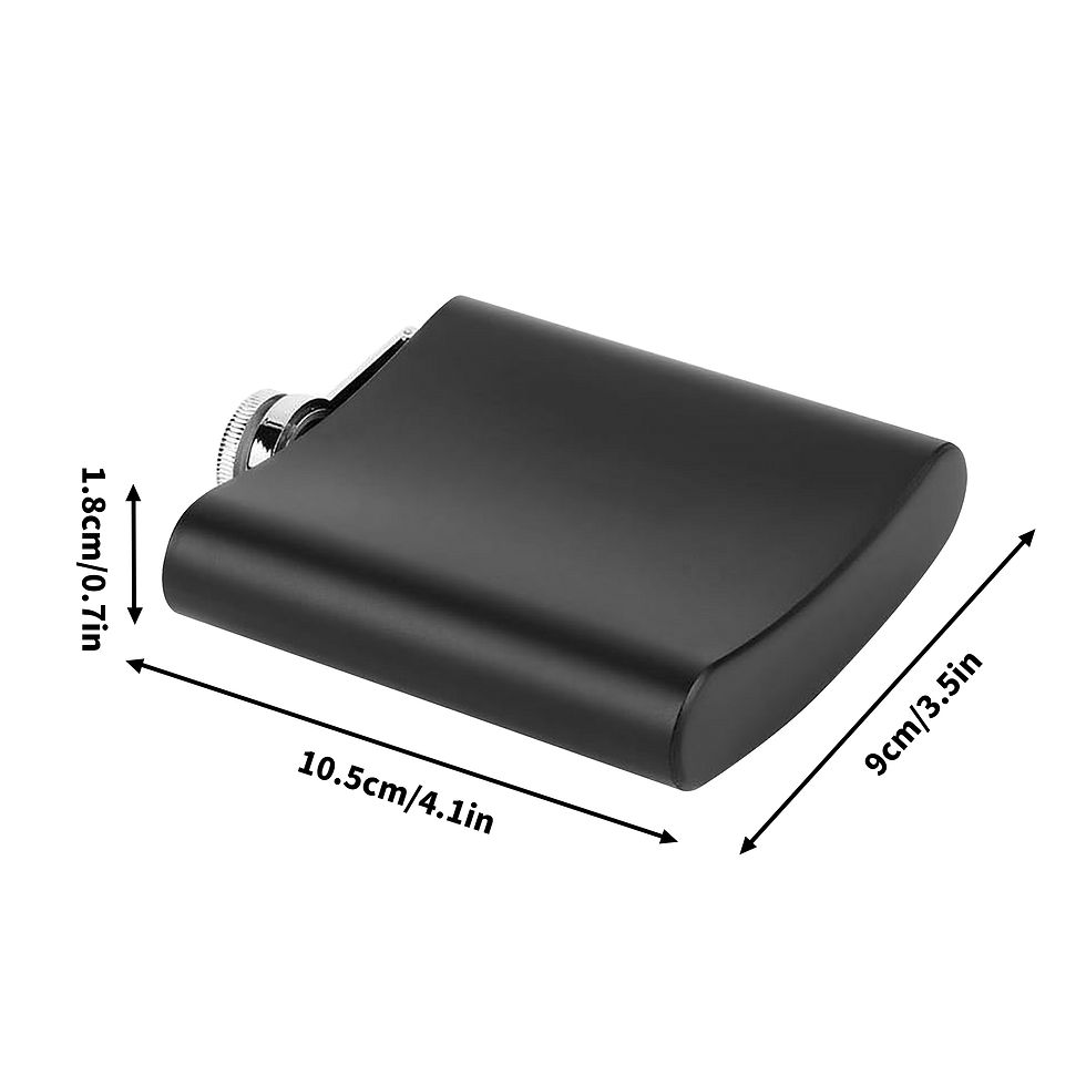 Thumbnail: Kitty Cool Hip Flask Black Stainless Steel with Gift Box Set