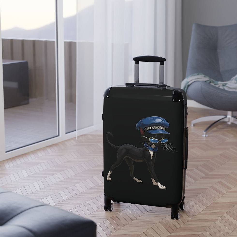 Thumbnail: Tuxedo Tux Cat Carry-On Hardshell Suitcase