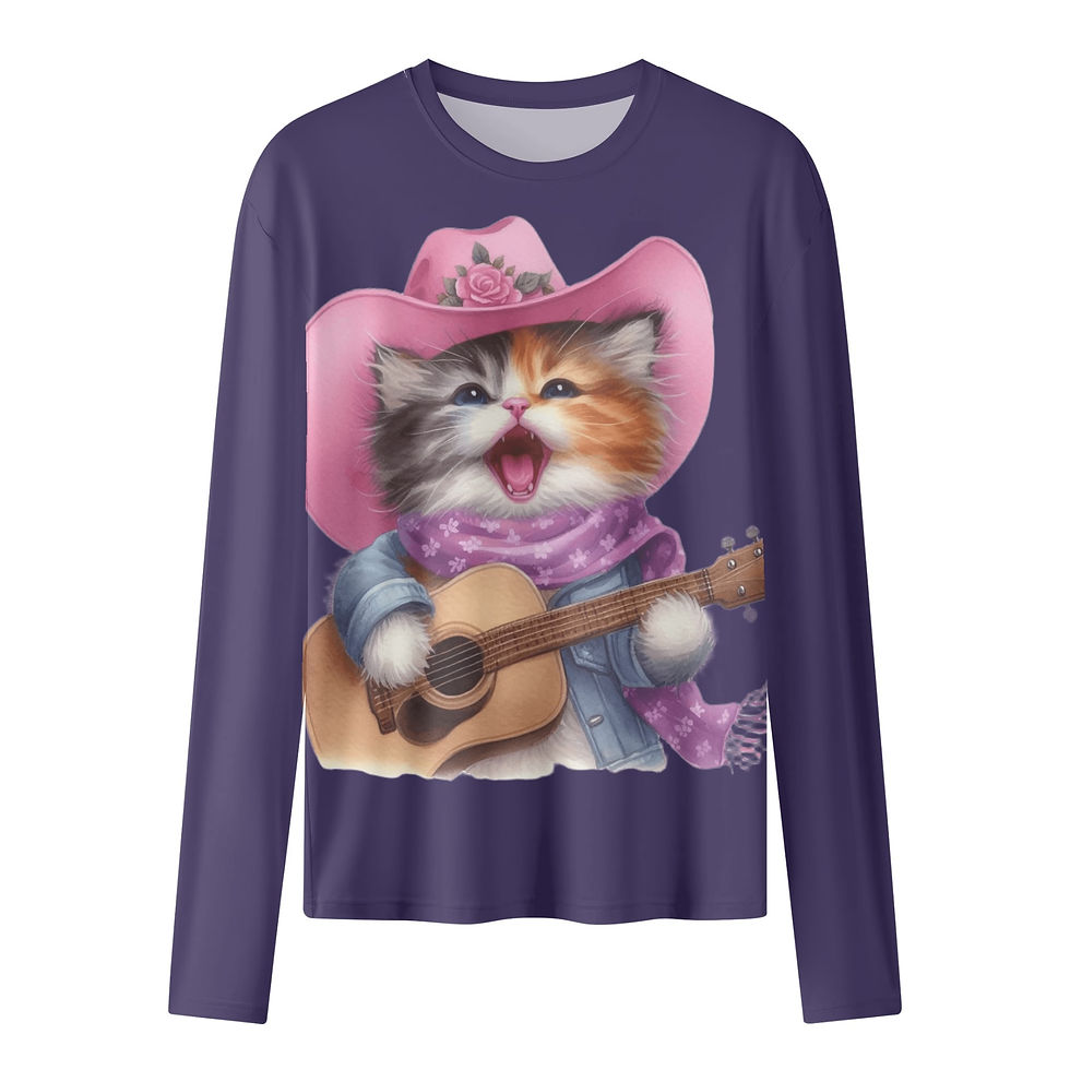 Thumbnail: Gabby Cat-Themed Long Sleeve Microfiber Shirt