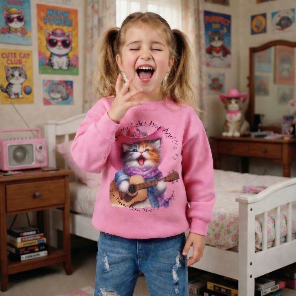 Country Cattytude Toddler Long Sleeved Jersey Tee