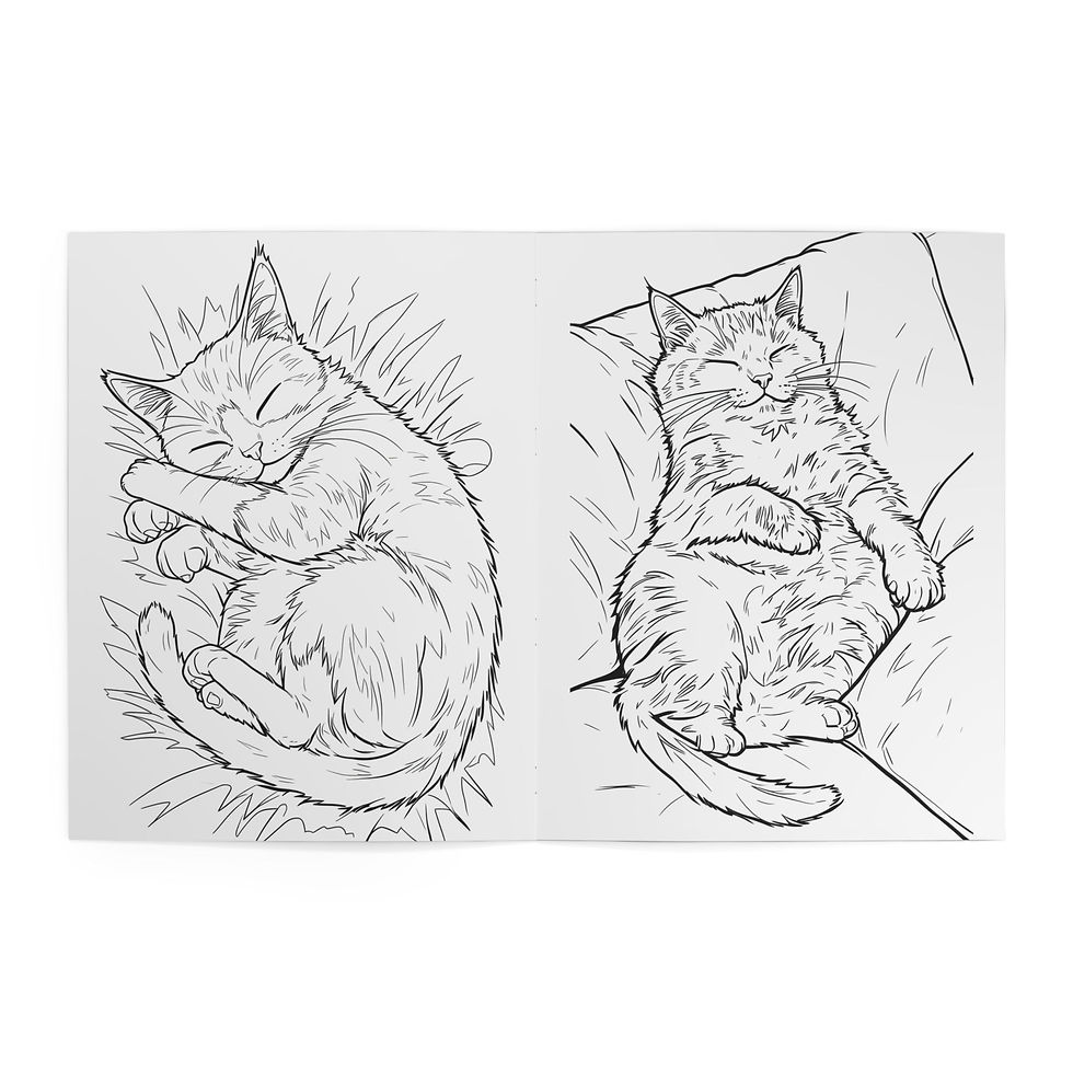 Thumbnail: Cattyful Life Coloring Book — Cute Cat Adult & Kids Coloring Pages
