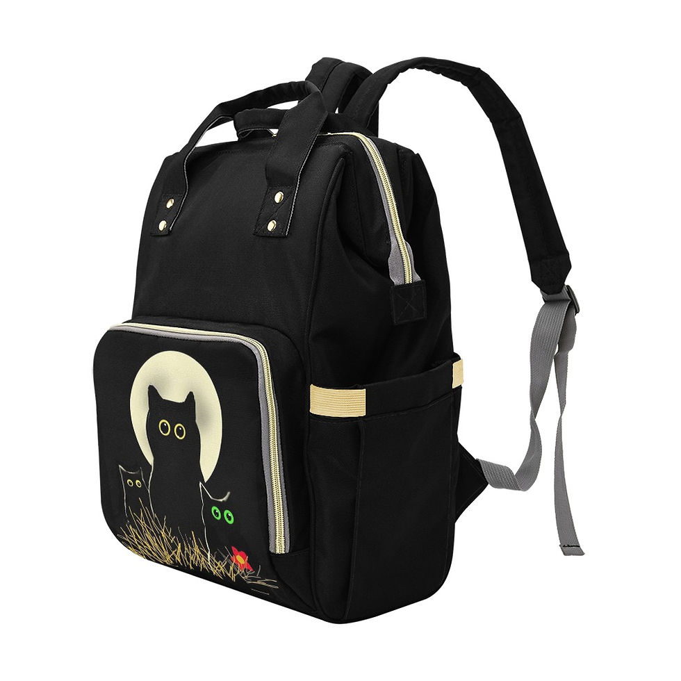 Thumbnail: Whimsical Cats Multi-Function Diaper Backpack