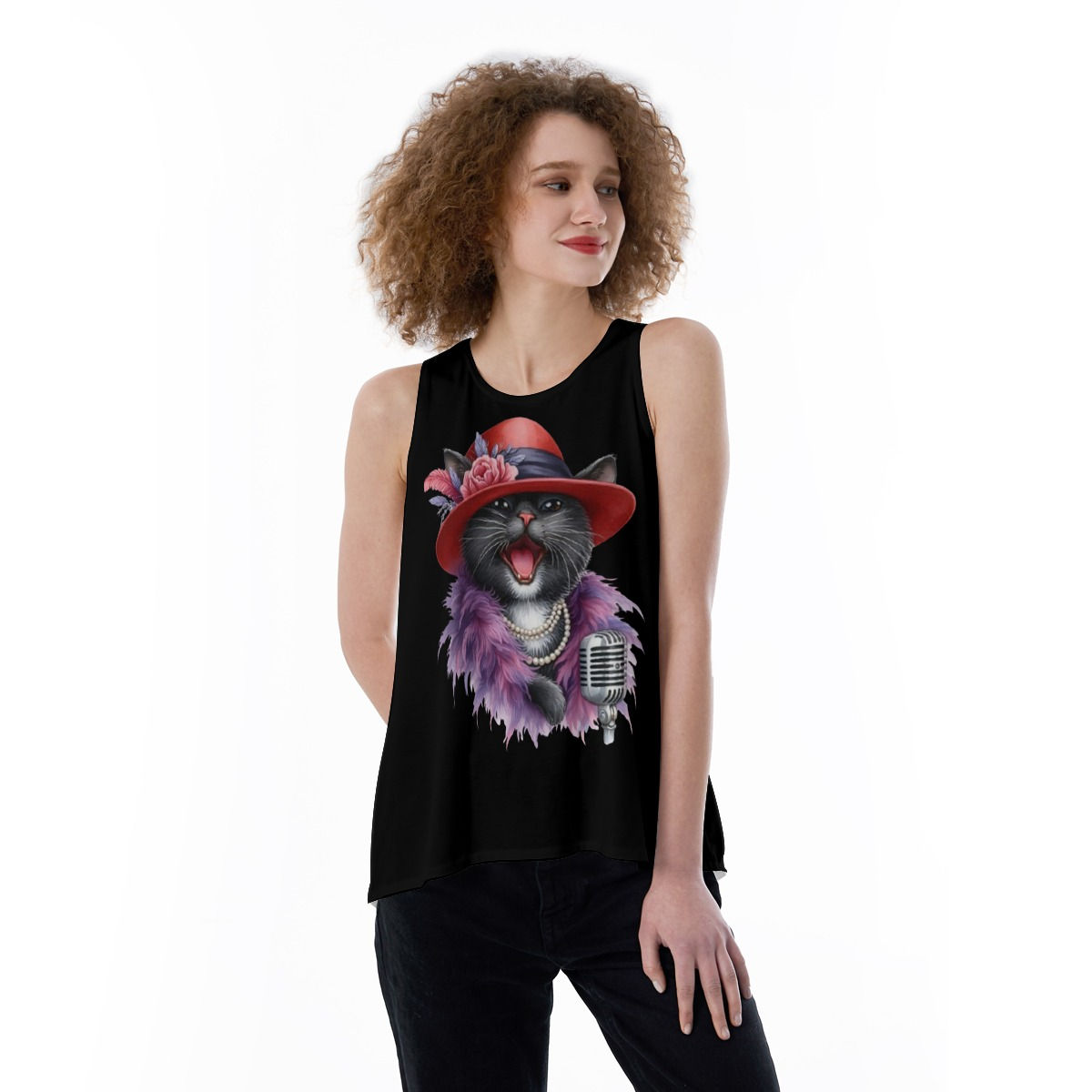 Women's Miss Cattytude Loose Tank Top