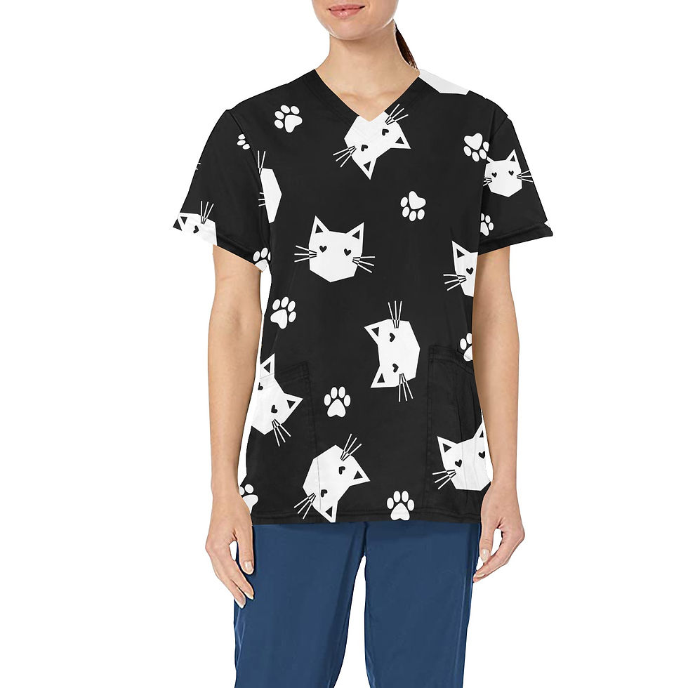Thumbnail: Cat's Meow Medical Scrub Top