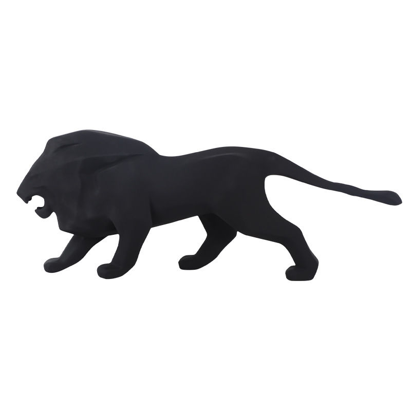 Thumbnail: Artistic Nordic Style Animal Lion Polyhedron Resin Ornament