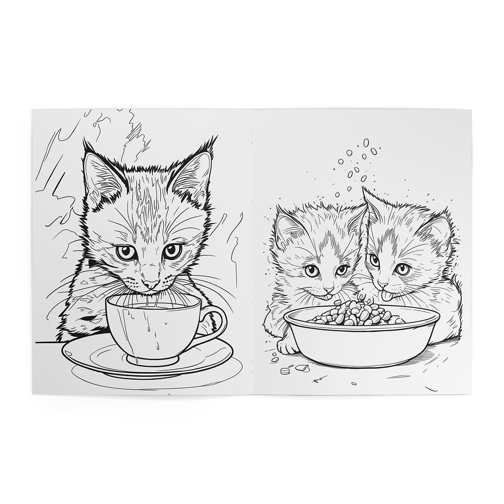 Thumbnail: Cattyful Life Coloring Book — Cute Cat Adult & Kids Coloring Pages