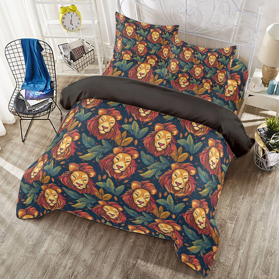 Thumbnail: Lion Art Four-piece Duvet Cover Set (Insert not Included)