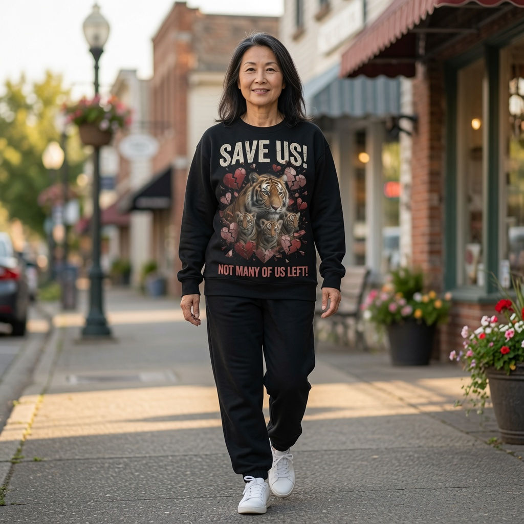 Save Us! Tiger Conservation Awareness Sweatshirt