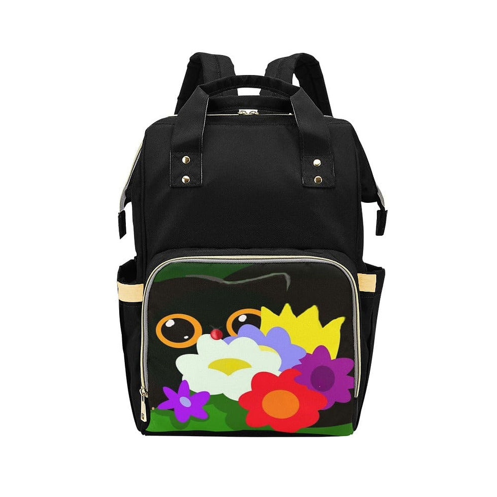 Thumbnail: Whimsical Cats Multi-Function Diaper Backpack