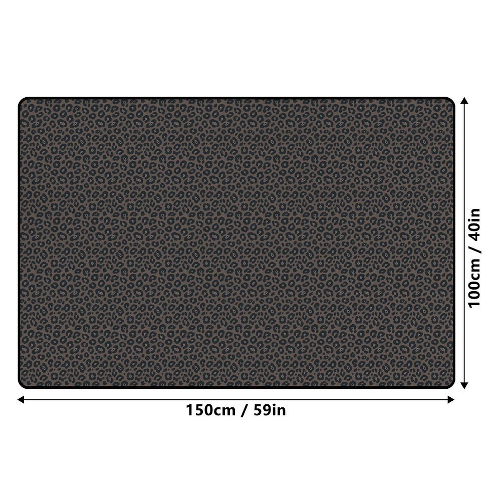 Thumbnail: Leopard Print Crystal Velvet Area Rug