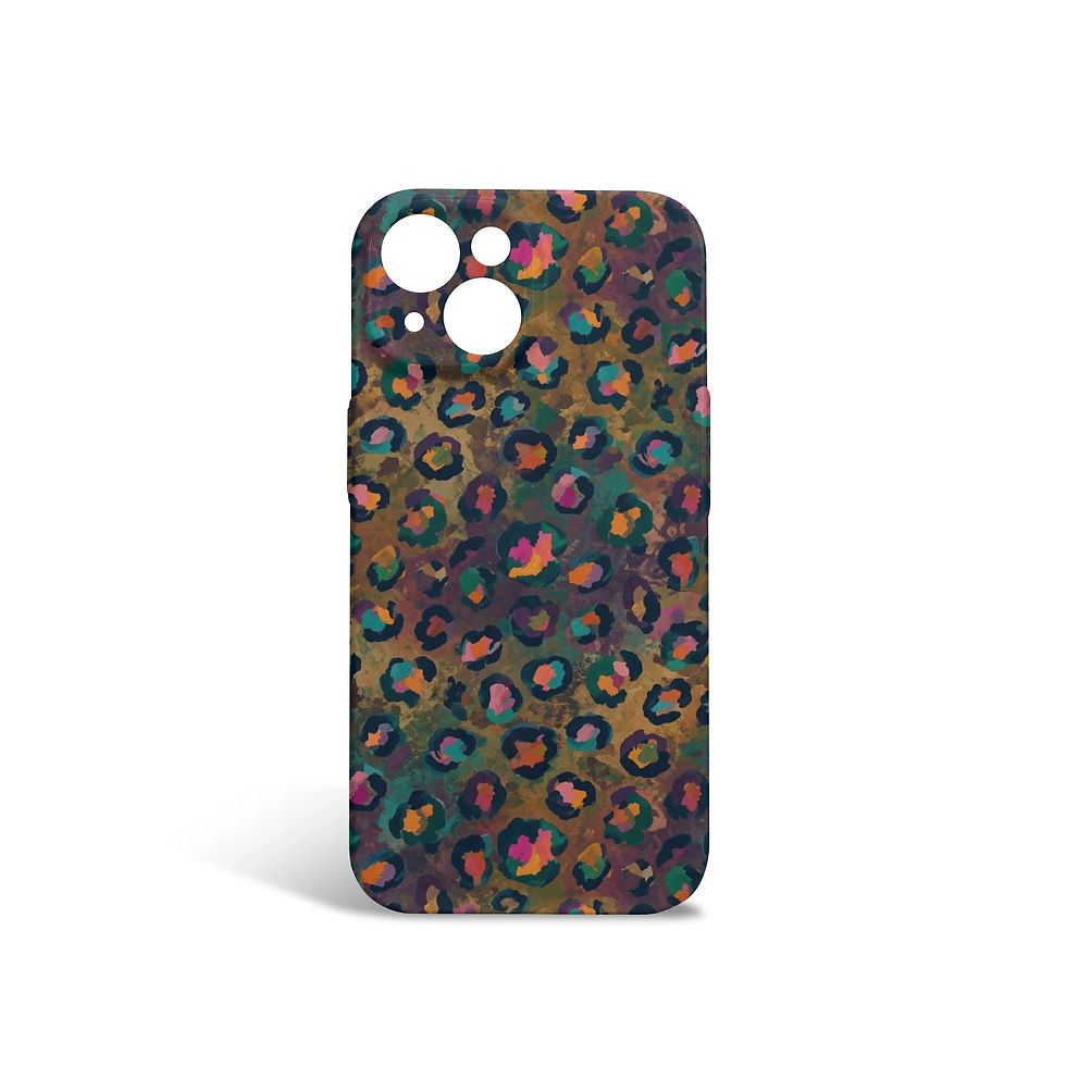 Thumbnail: Painted Leopard Pattern iPhone 15 Phone Case