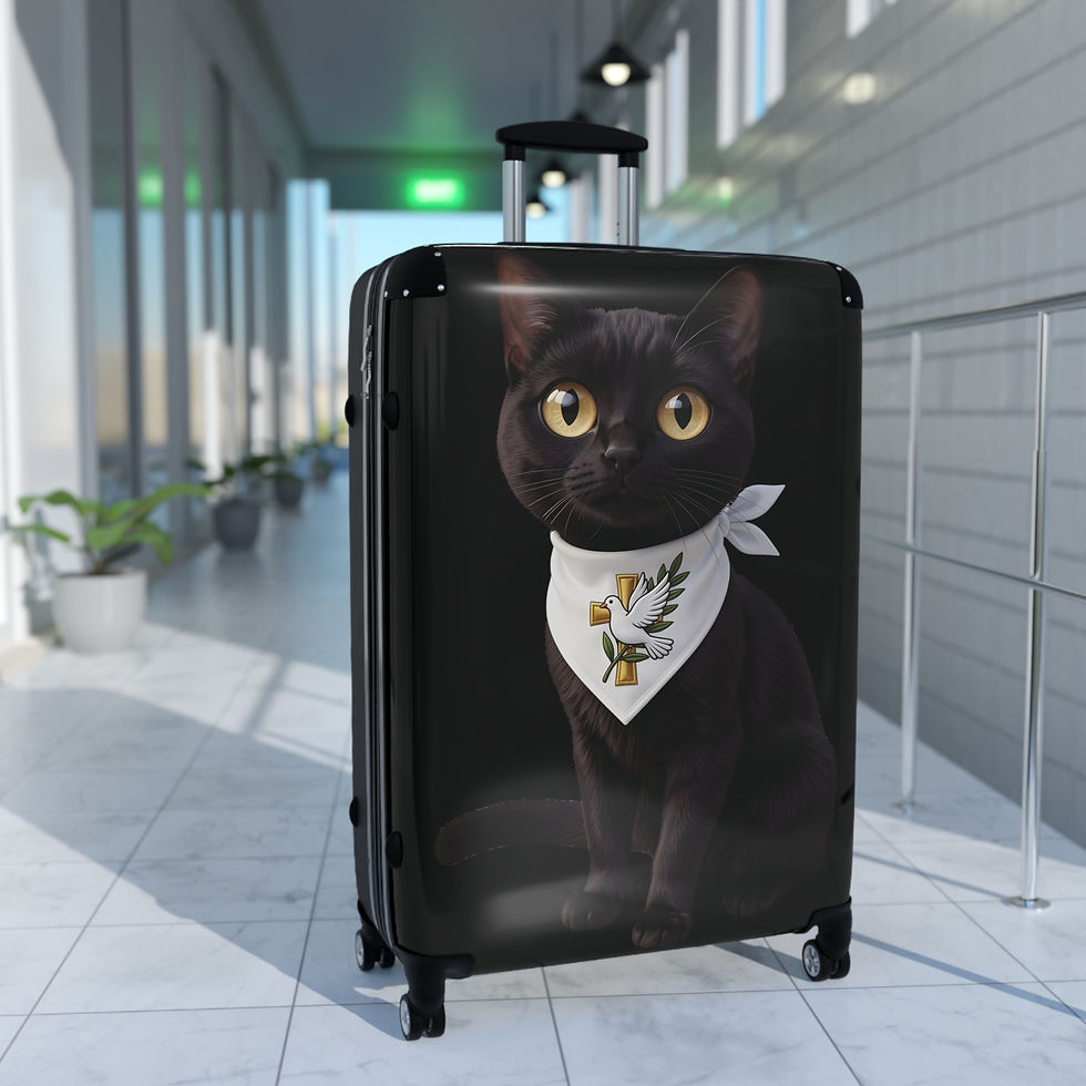 Thumbnail: Mr. Morris Cat-Themed Carry-On Hardshell Suitcase