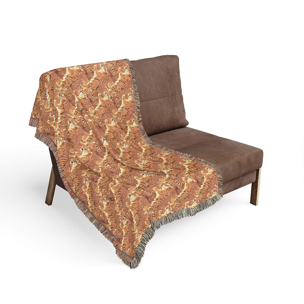 Thumbnail: Boho Tiger Pattern Woven Throw Blanket
