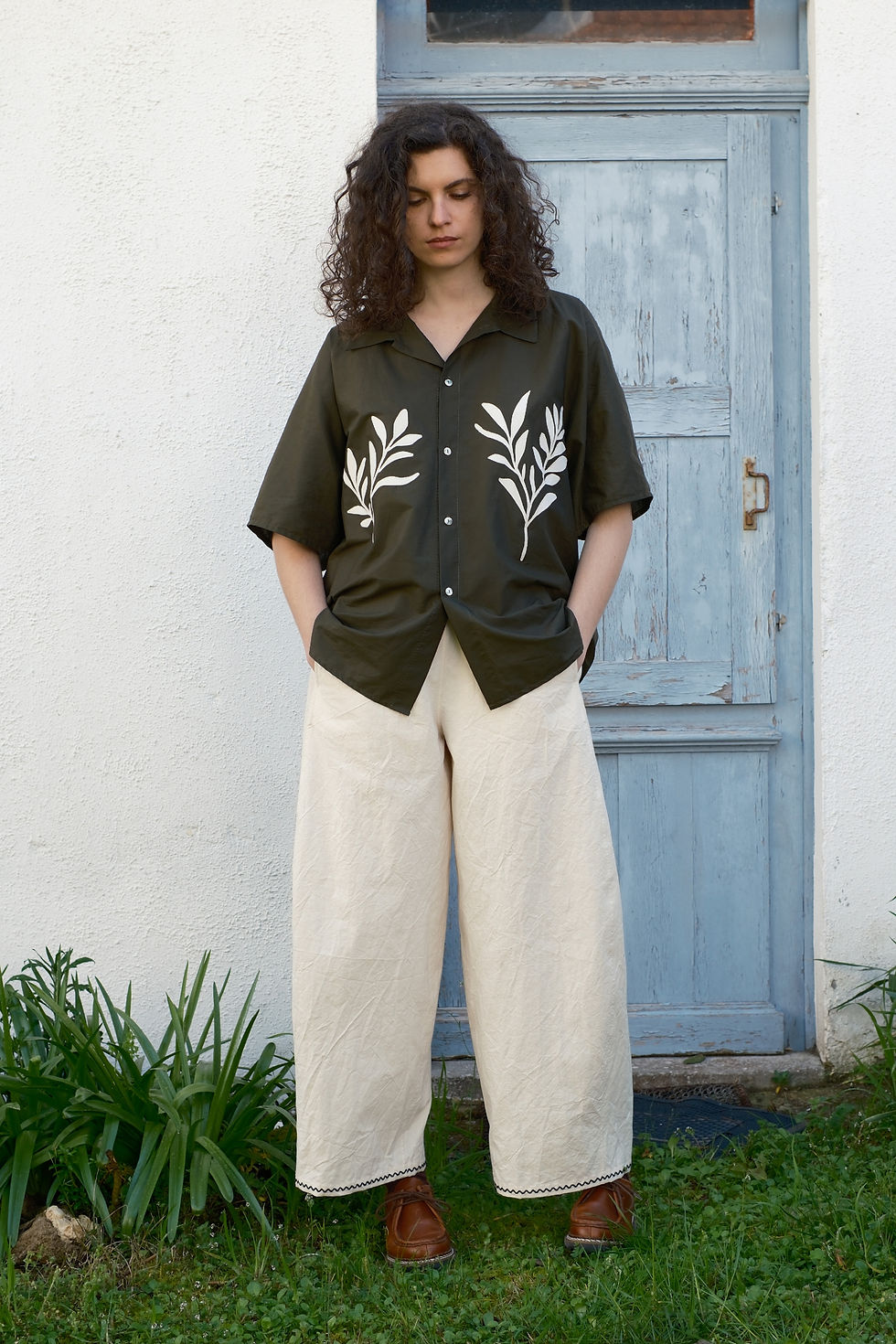 Miniature : pantalon parachute broderie