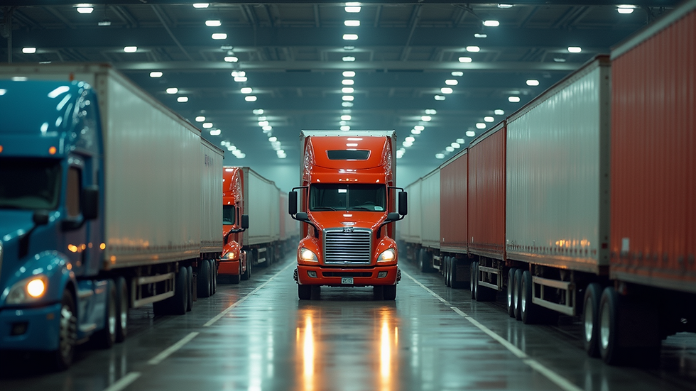 High angle view of a busy freight dispatch center