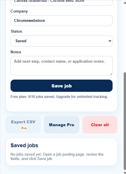 JobTrackr screenshot 2