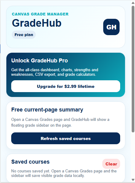 Canvas GradeHub screenshot 1