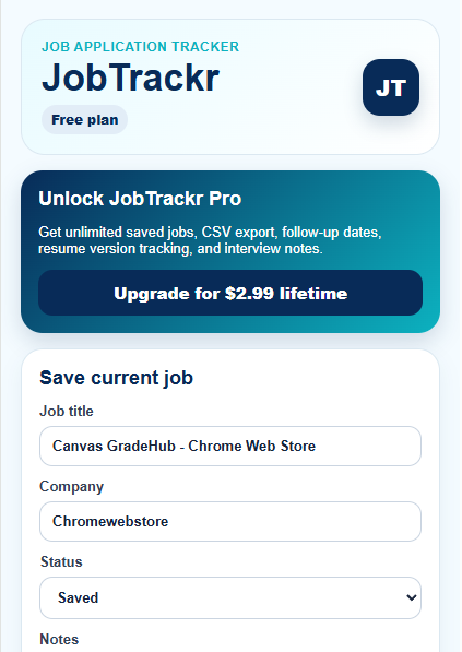 JobTrackr screenshot 1