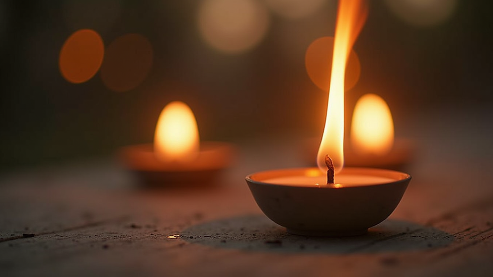 Close-up de um incenso aceso ao lado de uma almofada de meditação em um ambiente sereno