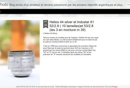 Un site intéressant pour ceux qui cherchent un objectif ancien &#8230;