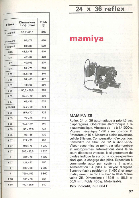 Mamiya ZE