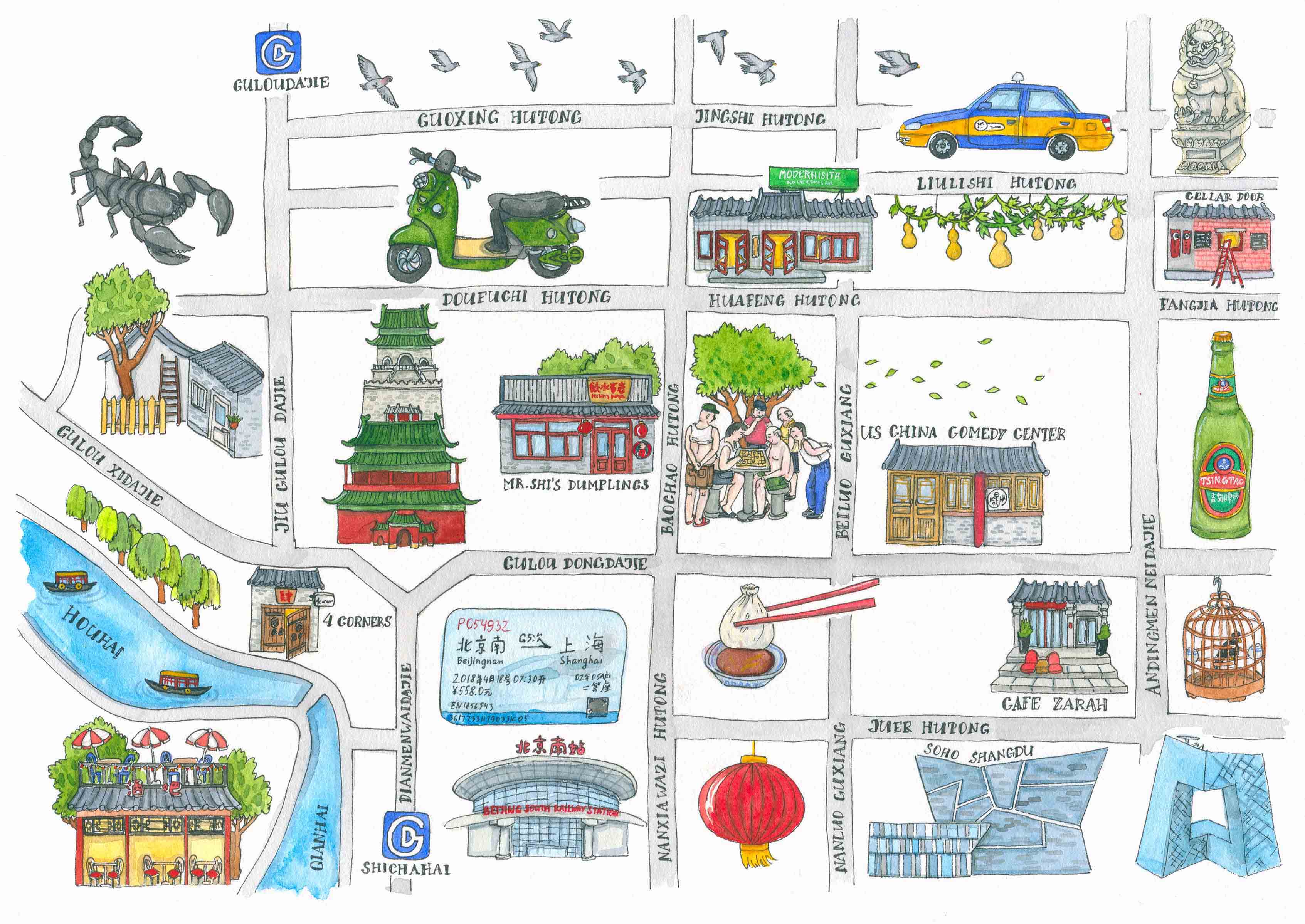 Liuba Draws Map Illustration