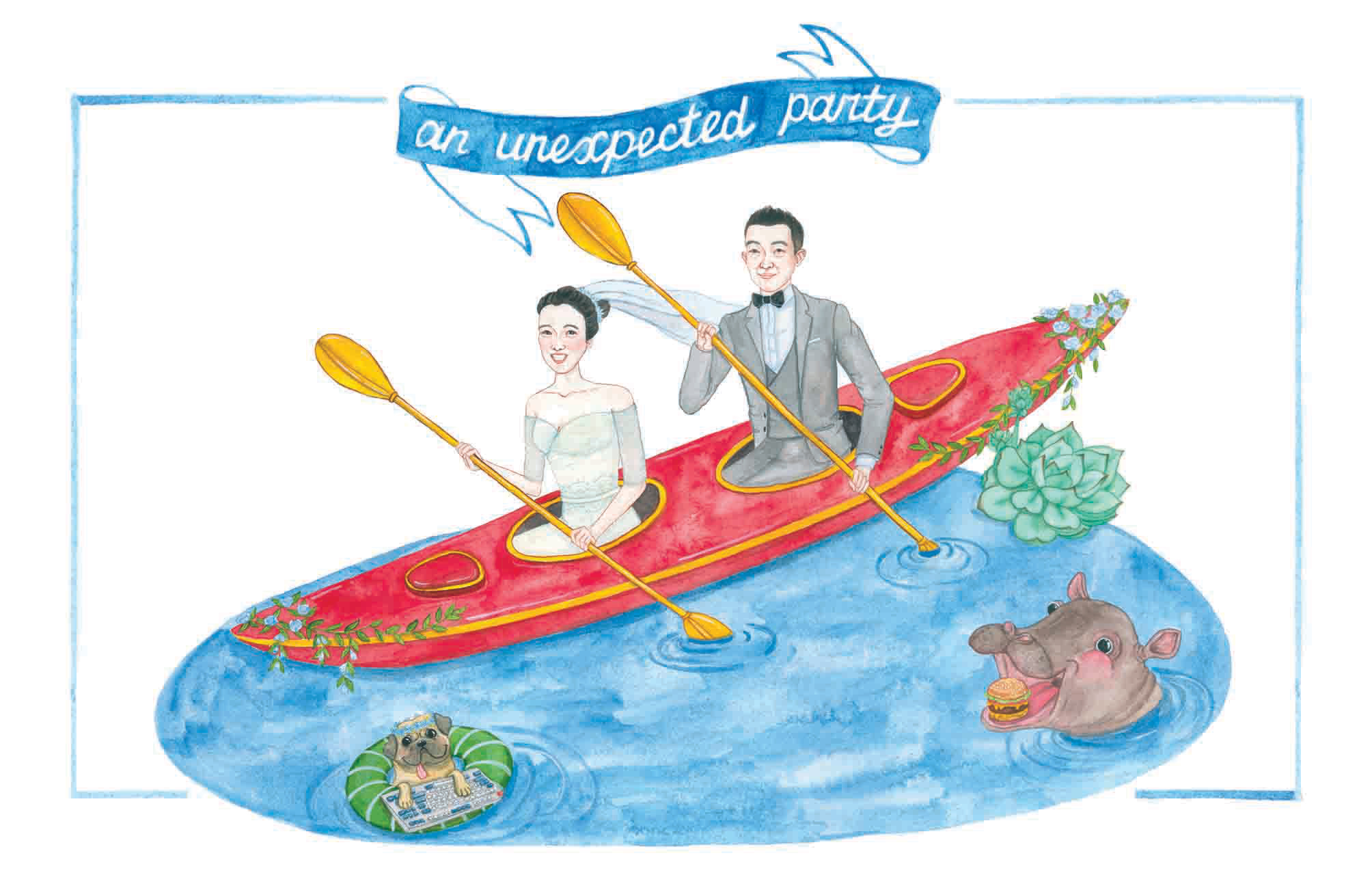 Liuba Draws Wedding Invitation