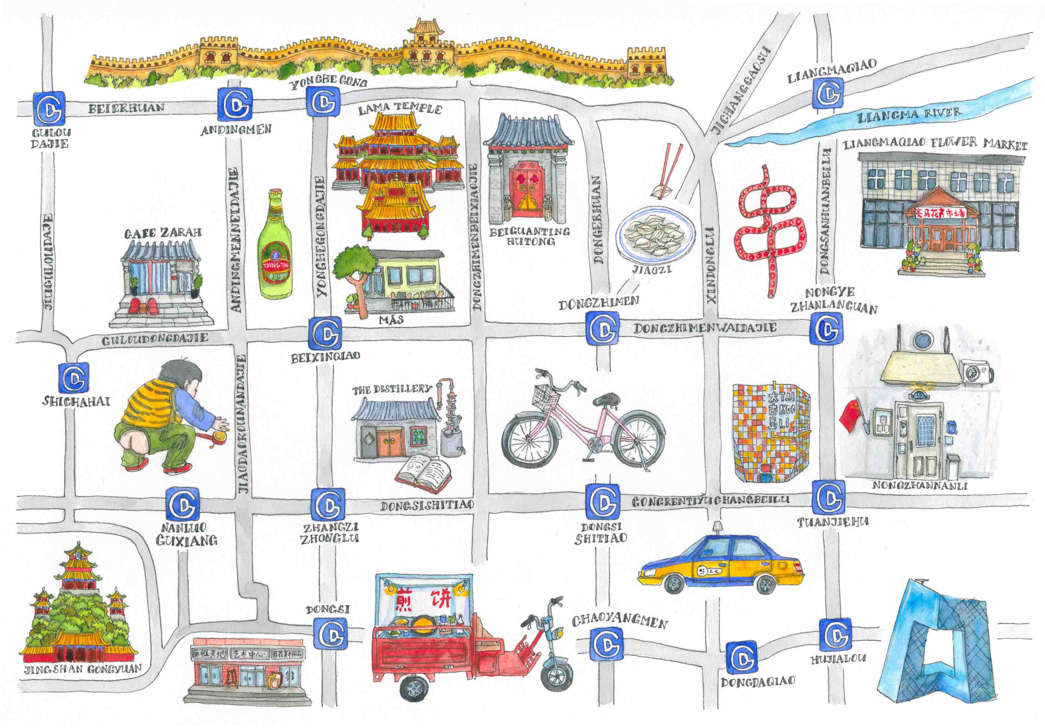 Liuba Draws Map Illustration