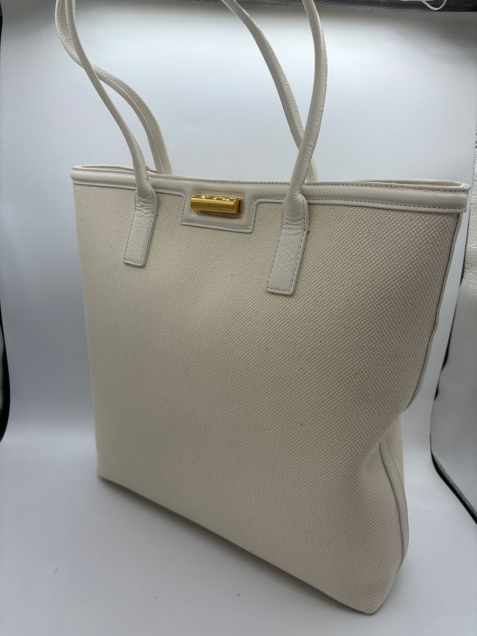 Miniatura: Coccinelle shopper borsa panna tessuto 
