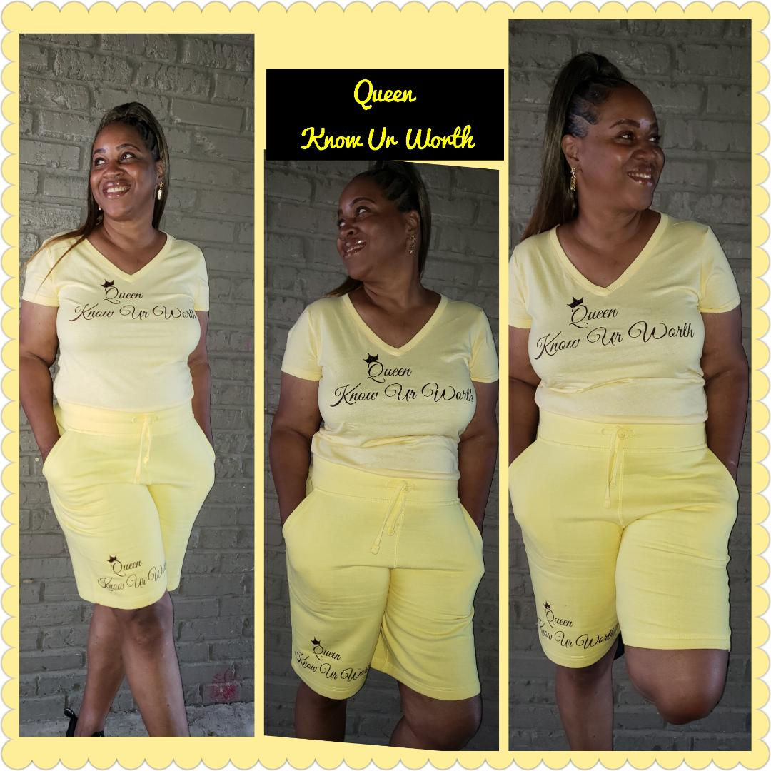 Queen Know Ur Worth Short Set
