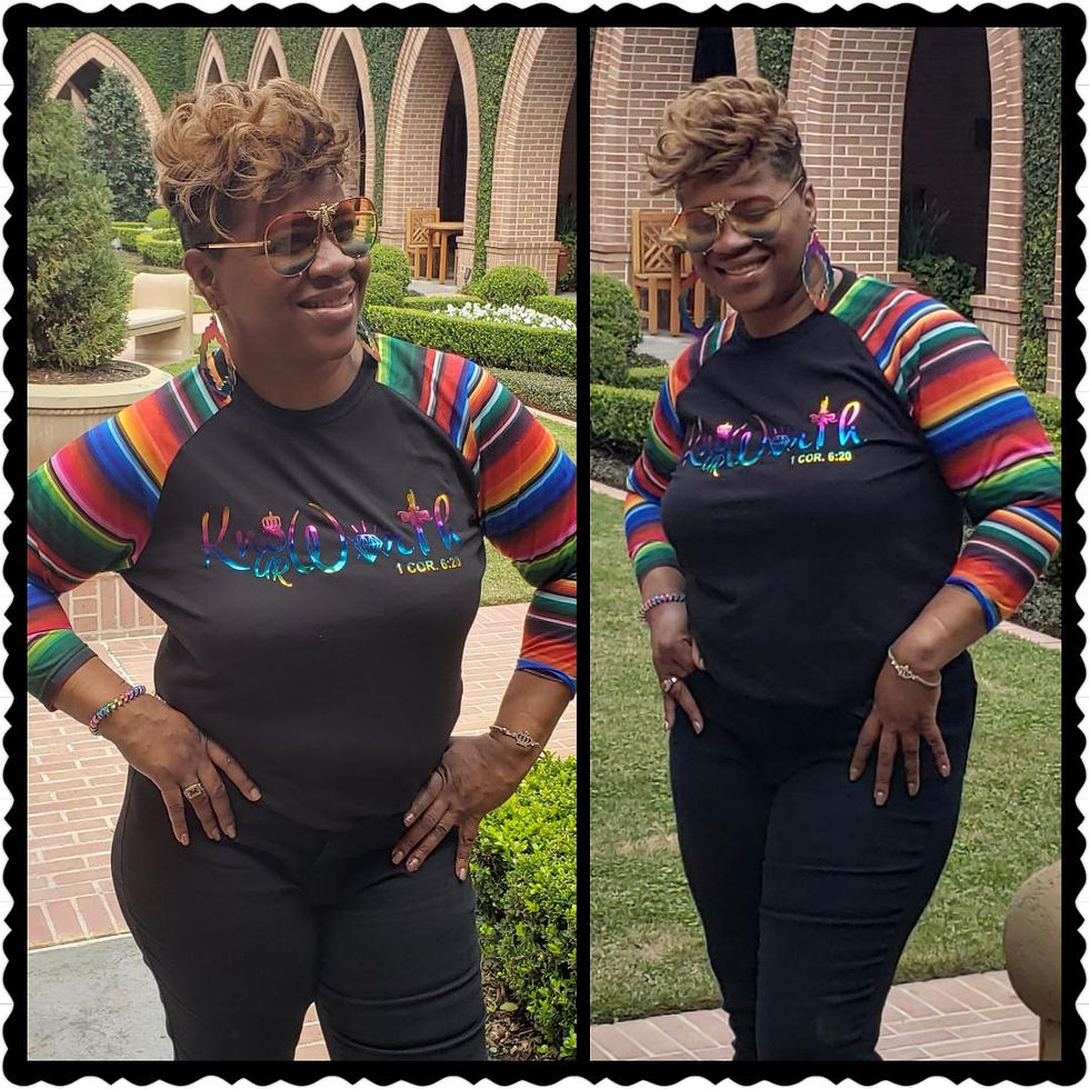 Thumbnail: Know Ur Worth Rainbow Raglan