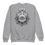 Thumbnail: Gray Hamsa Hand Sweatshirt with All-Seeing Eye Mandala Design