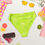 Thumbnail: Recycled high-waisted bikini bottom - Green XY001