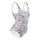 Thumbnail: One-Piece Swimsuit - Purple Green Gold