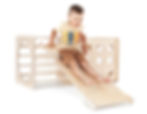 Thumbnail: Climbing Cube – Natural Birch Play Structure (Pizza)