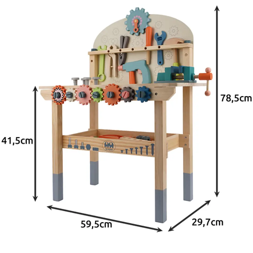 Thumbnail: Children's workshop with 3-in-1 wooden tools – the perfect DIY kit