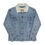 Thumbnail: Unisex denim sherpa jacket