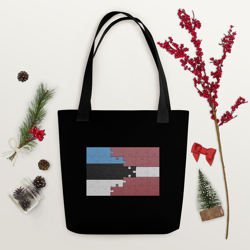Thumbnail: Tote bag Estonia and Latvia Friendship