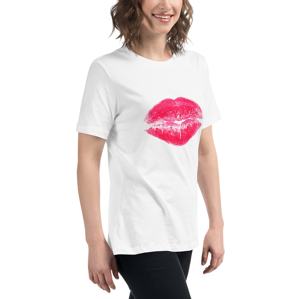 Thumbnail: Women's Relaxed T-Shirt Pink Lips
