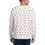 Thumbnail: White unisex sweatshirt with long sleeves and a repeating gingerbread man pattern.