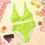 Thumbnail: Recycled high-waisted bikini - Green XY001