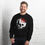 Thumbnail: Unisex Sweatshirt Black with Skull and Red Crown