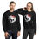 Thumbnail: Unisex Sweatshirt Black with Skull and Red Crown