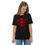 Thumbnail: Unisex organic cotton t-shirt Black and Red Skull