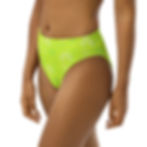 Thumbnail: Recycled high-waisted bikini bottom - Green XY001