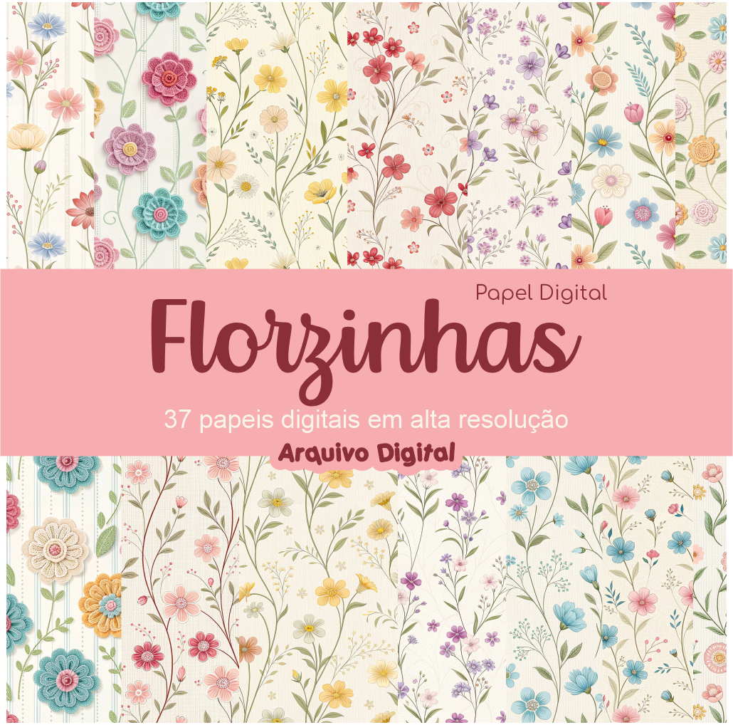Estampas Florzinhas - Arquivo digital