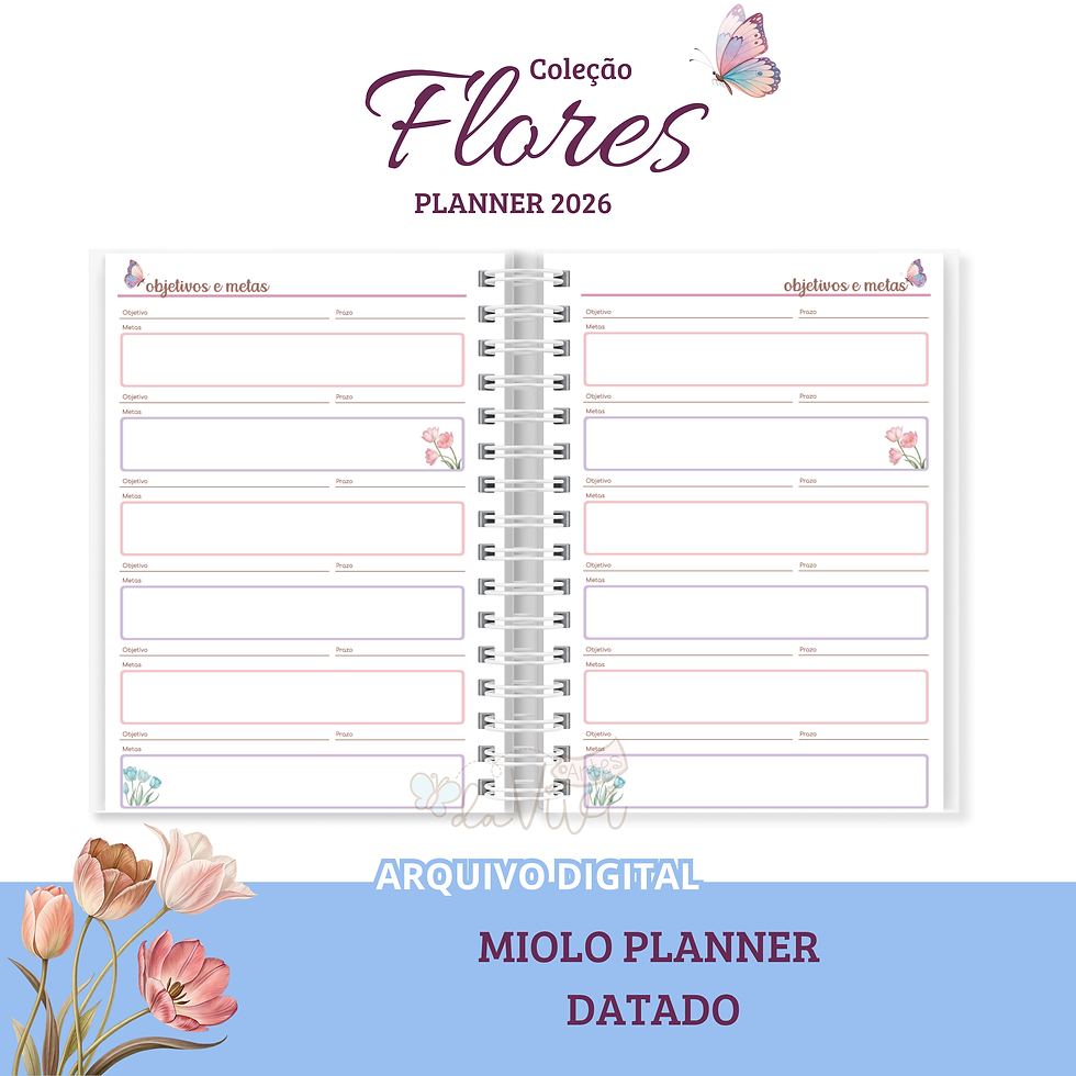 Miniatura: Planner Datado 2026 - Box - Arquivo Digital