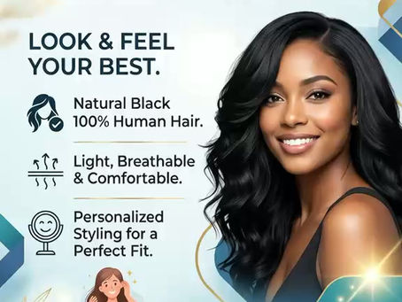Customised natural hair wigs designed chemotherapy patients